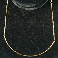 YELLOW GOLD BAR NECKLACE