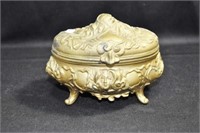 ART NOUVEAU DRESSER BOX - GOLD PAINT