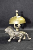 BRASS LION SERVICE BELL APPEARS TO BE A MARRIED