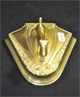 BRASS MAKE UP CASE FOR DRESSING TABLE - DOG ON