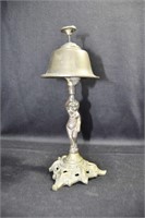 ART NOUVEAU SERVICE BELL - BRASS BELL AND BASE