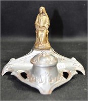 INK WELL AND PEN STAND - RELIGIOUS MOTIF MADE IN