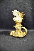 IVORY/GOLD CHAMBER CANDLE STICK 6" - MADE IN