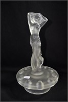 LADY WITH SWIRLING SKIRT - 8" - SATIN GLASS