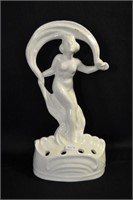 DANCER WITH SCARF OVERHEAD - 8 1/4" - IVORY