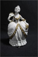 COLONIAL LADY - 6" - WHITE WITH GOLD ACCENTS