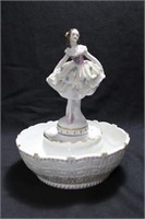 BALLERINA WITH BOWL - 9" HIGH X 6 1/2" WIDE -
