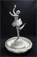 BALLERINA WITH BOWL - 14" HIGH X 9" BOWL - IVORY