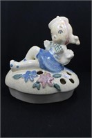 RAGGEDY ANN ON BASE - 5 1/2" HIGH - IVORY/PAINTED