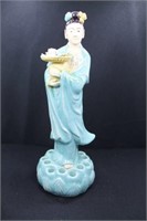 GODDESS OF COMPASSION - TEAL COLOR - 9" MARKED:
