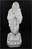 BEARDED MAN ON STAND IN WHITE - 10 1/2" HIGH