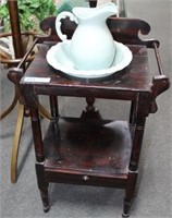 PINE WASH STAND WITH BOWL AND PITCHER SET BOWL