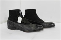 VICTORIAN MAN'S SHOES BLACK LEATHER LOWERS, SUEDE