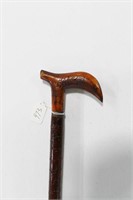 35" SWORD CANE WOODEN SHAFT AND HANDLE WITH