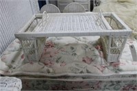 WICKER BED TRAY REMOVALBE SERVING TRAY, MAGAZINE