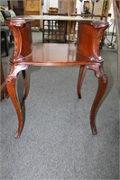 FRENCH STYLE, MAHOGANY COFFEE TABLE AND 2