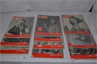 10 Vintage Life Magazines from 4th Qtr 1941 + 1 Ex