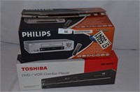 Toshiba DVD/VCR Combo Player(New) & Philips 4 Head