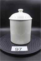 White Round Ceramic Cookie Jar