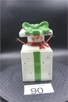 Snowman Gift Box Cookie Jar