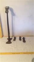 Primitive shoe stand with child forms