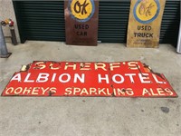 Original Albion Hotel Tooheys enamel neon  sign
