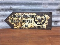 Original Shell 1/2 mile sign approx 60 x 23 cm