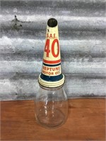 Genuine pint oil bottle & Neptune 40 tin top