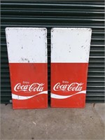 2 x  Coca Cola signs approx 100 x 45 cm each