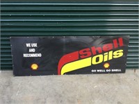 Shell plastic sign approx 6 x 2 ft