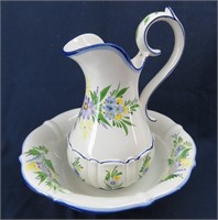 Hand Painted Portugal RCCL Pitcher & Bowl