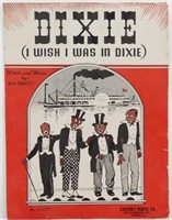 DIXIE Black Faced Minstrel 1936 Sheet Music