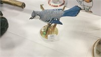 Crown hand painted blue jay