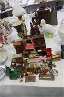 Large collection dolls house furniture etc
