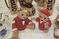 Two teddy ornaments