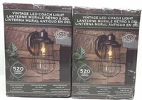 (2) Manor House Vintage LED Coach Light