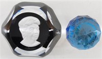 Eleanor Roosevelt  & Prism Glass Paperweights