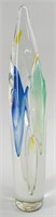 Heavy Murano Style Art Glass Bud Vase/ Decor Piece