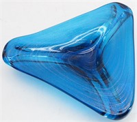 Murano BlueSwirl  Art Glass Dish