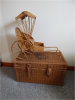 Group of Wicker Items