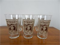 Set of 6 Vintage Coca-Cola Glasses