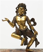 Tibetan Gilt Bronze Figure of Vajravarahi, Antique