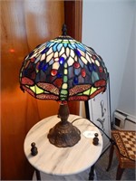 Dragonfly Tiffany Style Stained Glass Desk Lamp