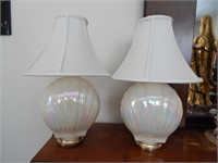 Pair of Sea Shell Shapped Lamps