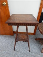 Antique Oak Table - 30 x 15.5
