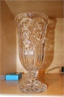 Large Pressed Glass Vase