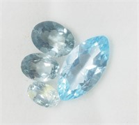 #20  Genuine Assorted Blue Topaz Stones