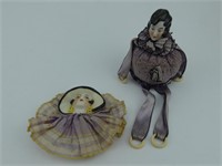 TRAY: PINCUSHION DOLL & OTHER
