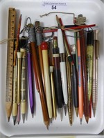 TRAY: APPROX. 20 MISC. PENS & PENCILS