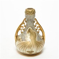 Amphora Vase, Austrian Art Nouveau Porcelain
